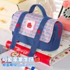 Nuevo Estuche de Lápices de Mezclilla con Forma de Manzana Linda, Creativo, Multifuncional, Gran Capacidad, Portátil, Resistente a las Manchas, Bolso de Papelería Único