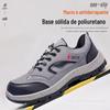 Fábrica Quatro Estações sapatos de proteção do trabalho masculinos anti-esmagamento anti-perfuração sola sólida leve resistente ao desgaste antiderrapante respirável casuais sapatos de trabalho