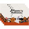 Mantel Popular de Halloween de Amazon con Diseño de Fantasma y Murciélago Material de Lino Mantel Decorativo Americano de Halloween