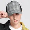 Gorra de Béisbol a Cuadros con Logo Personalizable, Nueva Tendencia Primavera-Verano, Sombrilla y Protección Solar, Gorra de Malla con Bordado