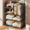 Divisor de estante de escritorio, soporte para libros, estante de almacenamiento para materiales de estudio de estudiantes, organizador de archivos para escritorio de oficina