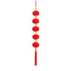 Farolillo pequeño rojo flocado, decoración colgante con forma de farol, diseño de escena del Festival de Primavera, farolillo pequeño flocado, decoración colgante de Año Nuevo para centro comercial.