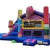 Castelo Inflável com Escorregador e Trampolim Tema Doce, Fábrica de Comércio Exterior, Cama Elástica Inflável para Exterior, Equipamento de Diversão, Castelo Inflável Infantil