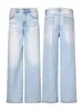 Jeans Rectos de Verano Lktm para Hombre Color Azul Glaciar Americano para Hombres y Mujeres Cleanfit Sencillos Pantalones Largos de Pareja