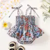 Comercio Exterior Ins Estilo Nuevo de Verano para Niñas Camisola Floral Multicolor Mameluco Triángulo de una Pieza al por Mayor