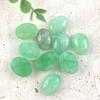 Venta al por mayor del fabricante Venta caliente transfronteriza Cuarzo Rosa 15*20 Superficie Facetada Calcedonia Verde Fluorescente Cabujón Oval Piedra Suelta