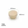 Manija minimalista de madera maciza de estilo japonés con parte superior plana para puertas y cajones de armarios y gabinetes del hogar, pomo redondo pequeño para muebles de un solo agujero, manija de madera natural