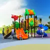Equipamento de Playground Infantil Grande Porte Transfronteiriço, Combinação de Escorregador de Plástico e Balanço para Parque Comunitário