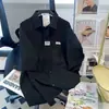 Camisa Masculina de Manga Curta Uniforme DK Estilo Hong Kong Transfronteiriça, Camisa com Gravata de Verão, Top de Seda Gelada com Gola Polo de Meia Manga