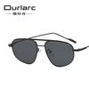 Gafas de sol de doble haz retro europeas y americanas 2022, nuevas, personalizadas, de cara grande, adelgazantes, con forma de sapo, para conducir, gafas de sol de celebridades de Internet de moda.