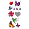 Calcomanías de Tatuaje de Rosa Tridimensional 3D Douyin Celebridad de Internet Impresión a Color Calcomanías de Tatuaje Mariposa Flor Calcomanías de Tatuaje Impermeables