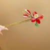 Estilo Nacional Madeira Elegante Grampo de Cabelo Estilo Antigo Grampo de Cabelo Hanfu Jardim de Osmanthus Gardênia Flor de Ameixa Disco Borboleta Acessório de Cabeça Franja Lateral