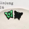 Borboleta de cor óleo criativa retrô escura pingando com acessórios de liga pendurada brincos faça você mesmo acessórios de cabelo pingente material atacado