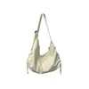 Mochila para Caminhada de Curta Distância, Bolsa de Ombro Transversal Casual de Grande Capacidade, Bolsa de Lona Simples Estilo Coreano para Trabalho e Deslocamento