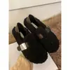 Primeiro Encontro Temporada Preto Retro Fofo Birkenstock Sapatos Femininos Preguiçosos Slip-on Planos Sapatos Individuais Mais Veludo Sapatos de Algodão
