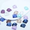 Nuevo parche cuadrado de purpurina de onda de agua de cielo estrellado diy aretes de resina pinza para el cabello material para funda de teléfono al por mayor