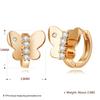 Venta al por mayor del fabricante Accesorios Transfronterizos Clips para Orejas Cobre Modernos y Dinámicos Clips para Orejas de Mariposa con Circonita Kzce503