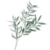 Planta verde artificial de alta calidad, árbol de olivo de plástico multirramificado, accesorios de flores artificiales para arreglos florales de sala de estar y paisajismo, ramas de olivo artificial