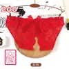 Panty Sexy de Talla Grande para Mujer con Bordado de Moño Dulce, Entrepierna Abierta, No Necesita Quitarse, Panty de Encaje con Diseño de Entrada Trasera