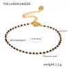 Accesorios Populares Transfronterizos de Lujo Ligero Piedra Natural Cuentas de Espinela Negra Conjunto de Pulsera y Collar Retro de Gama Alta Joyería de Moda