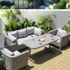 Sofá de Ratán para Ocio al Aire Libre Silla de Ratán para Terraza de Jardín Sofá Doble para Patio Balcón Sofá de Ratán Imitación de Ratán Villa