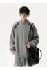 Suéter cárdigan de retazos a rayas retro para hombre, otoño invierno, holgado, casual, estilo universitario, chaqueta de punto para niños, nuevo