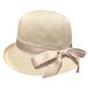 Sombrero de Pescador para Mujer Primavera y Verano Nuevo Sombrero de Protección Solar Rizado con Lazo Vacaciones en la Playa Moda Sombrero de Sol Sombrero Tipo Cubo