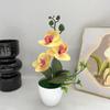 Flor Artificial com Filme 3D e Toque Realista, Orquídea Borboleta Artificial, Planta Artificial para Decoração de Mesa de Escritório e Casa, Planta em Vaso