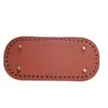 Acessórios para Bolsas DIY Fundo de Bolsa Tecido à Mão Padrão Cruzado PU Oval 22*10cm Fundo de Bolsa Pronto para Venda