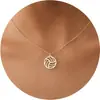 Collar Transfronterizo Europeo y Americano con Temática Oceánica con Corazón de Cobre en Forma de Luna, Estrella de Mar, Moño, Copo de Nieve, Cruz, Colgante de Softbol, Joyería para Mujer