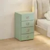 Mesita de Noche de Plástico Retro de Múltiples Cajones para Dormitorio, Gabinete Multifuncional para Almacenamiento de Joyas Dopamina para Habitación de Alquiler