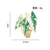 Insígnia de Planta Verde Tropical Tartaruga Desenho Animado Folha Folha Rosa Decoração para Roupas Bolsas Broche de Liga de Zinco Esmalte Imitação Gota de Óleo