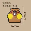 Pingentes de Sapato Capivara DIY Fofos Personalizados Desenho Animado Decorações para Sapato Clog PVC Borracha Macia Enfeites Acessórios Decorativos