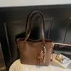 2025 Nova Bolsa Feminina da Moda Tendência Grande Capacidade Bolsa de Ombro Estilosa Bolsa Tote Simples de Braço