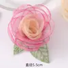 Broche de fada com fio de guaxinim e hibisco, pétalas de fio perolado de alta qualidade, flor rosa, pino anti-exposição, joia, corsage