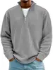Outono e Inverno Europeu e Americano Mais Vendido Novo Estilo Gola Alta Zíper Veludo Manga Longa Transfronteiriço Camisa Polo Moletom Masculino em 8 Tamanhos e Dez Cores