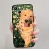 Adecuado para iPhone16promax comercio exterior tienen amor golden retriever perro grande funda de teléfono