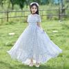 Vestido de Playa de Verano para Niñas, Elegante Vestido Largo de Línea A con Estampado Floral
