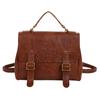 Bolso Maletín Retro para Mujer 2025 Nueva Mochila de Moda Estilo Preppy Gran Capacidad Casual Mochila Cruzada