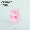 Accesorios de Dibujos Animados 3D DIY, Figuras de Cerditos de Dibujos Animados Luminosos, Materiales para Llaveros Creativos Hechos a Mano de Resina de Dibujos Animados al por Mayor