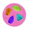 Gem diamante molde de silicone flip açúcar chocolate bolo molde decorativo DIY Baking Molde