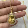 Oferta especial pingente de Buda da Riqueza e Guanyin com incrustação de ouro, contas de bolsa da sorte para bênção e boa sorte, presente de transmissão ao vivo do TikTok