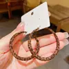 Pendientes Geométricos con Estampado de Leopardo, de Estilo Coreano, Modernos y Personalizados para Mujer, Pendientes de Celebridad de Internet de Gama Alta y Atmosféricos para Otoño e Invierno, Pendientes Versátiles con Gancho de Plata