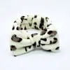 Popular Europea y Americana Terciopelo de Coral Estampado de Leopardo Diadema Mariposa para Mujer Coreana de Lunares Diadema Cuadros Lavado de Cara