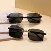 Gafas de Sol de Piedra de Cristal Populares en Douyin Gafas de Sol Anti-UV de Moda Sin Marco Cortadas al Borde Gafas de Sol para Pesca
