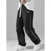 Pantalones de Trabajo Casuales a Rayas de Secado Rápido de Venta Caliente en Verano para Hombre, Pantalones Paracaídas Deportivos de Alta Calle Americana de Comercio Exterior Transfronterizo