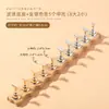 Soporte de Uñas de Práctica de Madera Estilo Japonés de Alta Gama Magnético Autoabsorbente de Arcilla de Moda Herramienta de Uñas Portátil Oro Plata