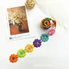 Ponto direto de fábrica bordado de flor de seis cores de 2,5 cm renda solúvel em água código de barras roupas infantis sapatos e chapéus acessórios de joias