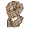 Bufanda Nueva de Doble Cara Estilo Coreano con Clásico Patrón de Espiga para Mujer, Calentador de Cuello de Punto de Moda Cálido para Otoño e Invierno, Tendencia Versátil para Parejas