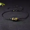 Collar de Pareja Pixiu de Obsidiana de Ojo de Color al Por Mayor Colgante Estilo Similar Yan Jiu Hombres Douyin Celebridad de Internet Cadena Clavicular para Mujer